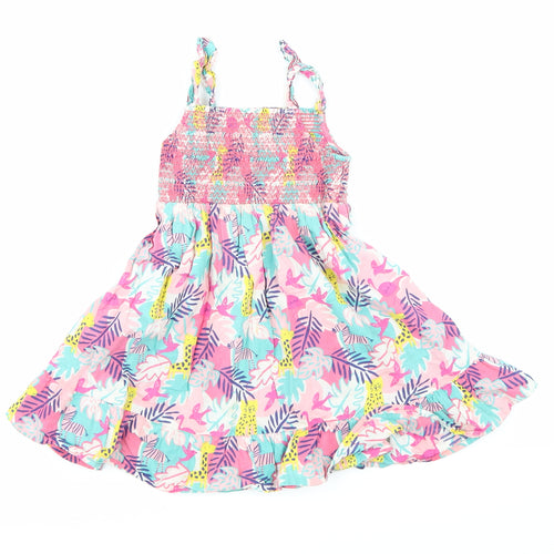 Marks and Spencer Girls Pink Floral  Shift  Size 2-3 Years