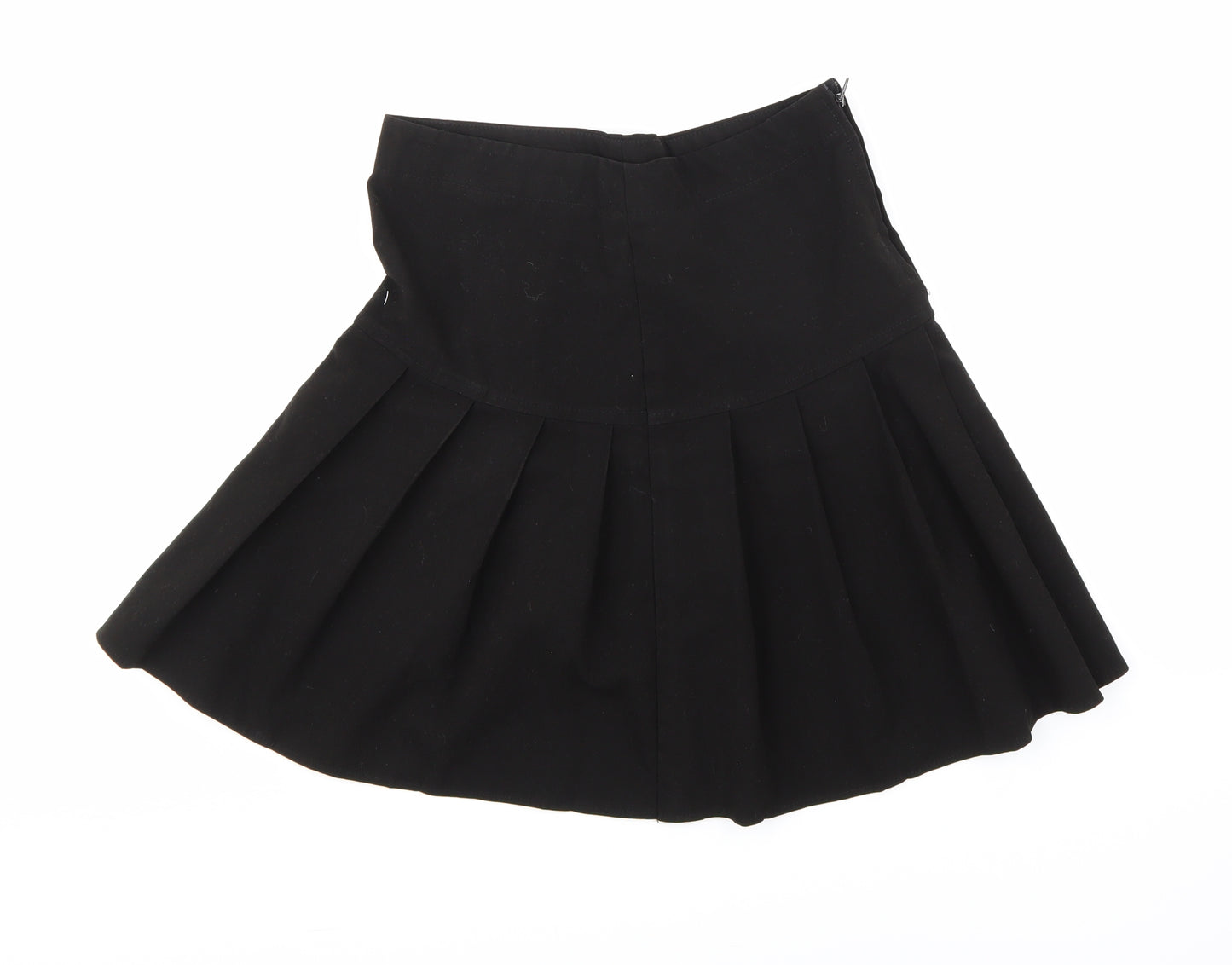 Preworn Girls Black   Pleated Skirt Size 13 Years