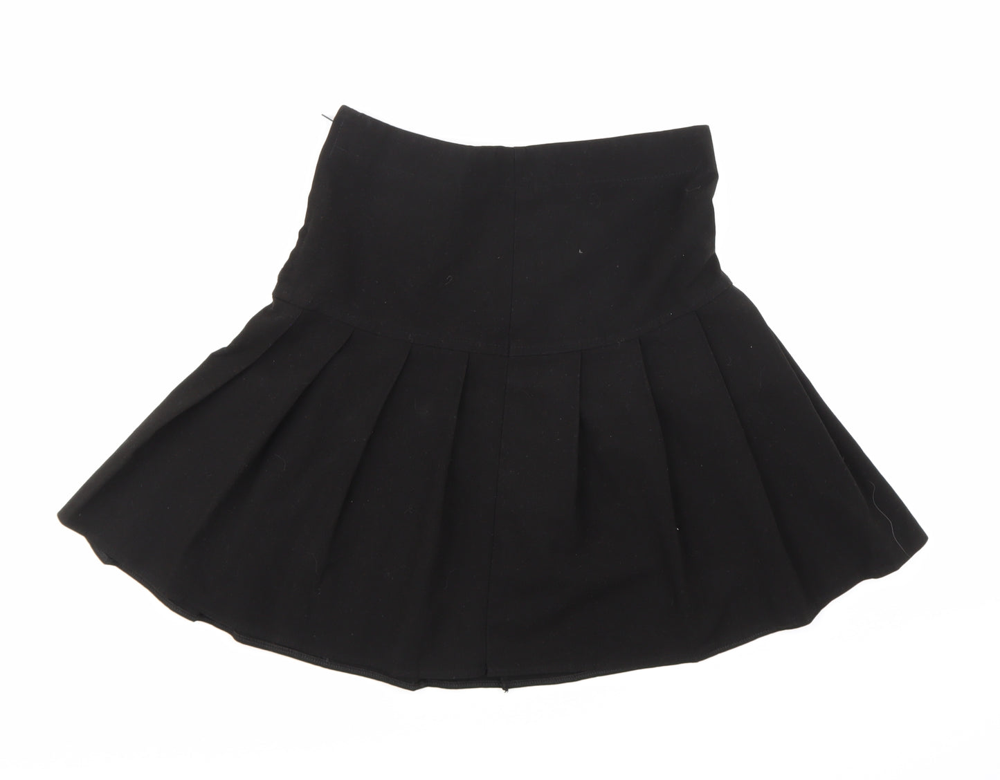 Preworn Girls Black   Pleated Skirt Size 13 Years
