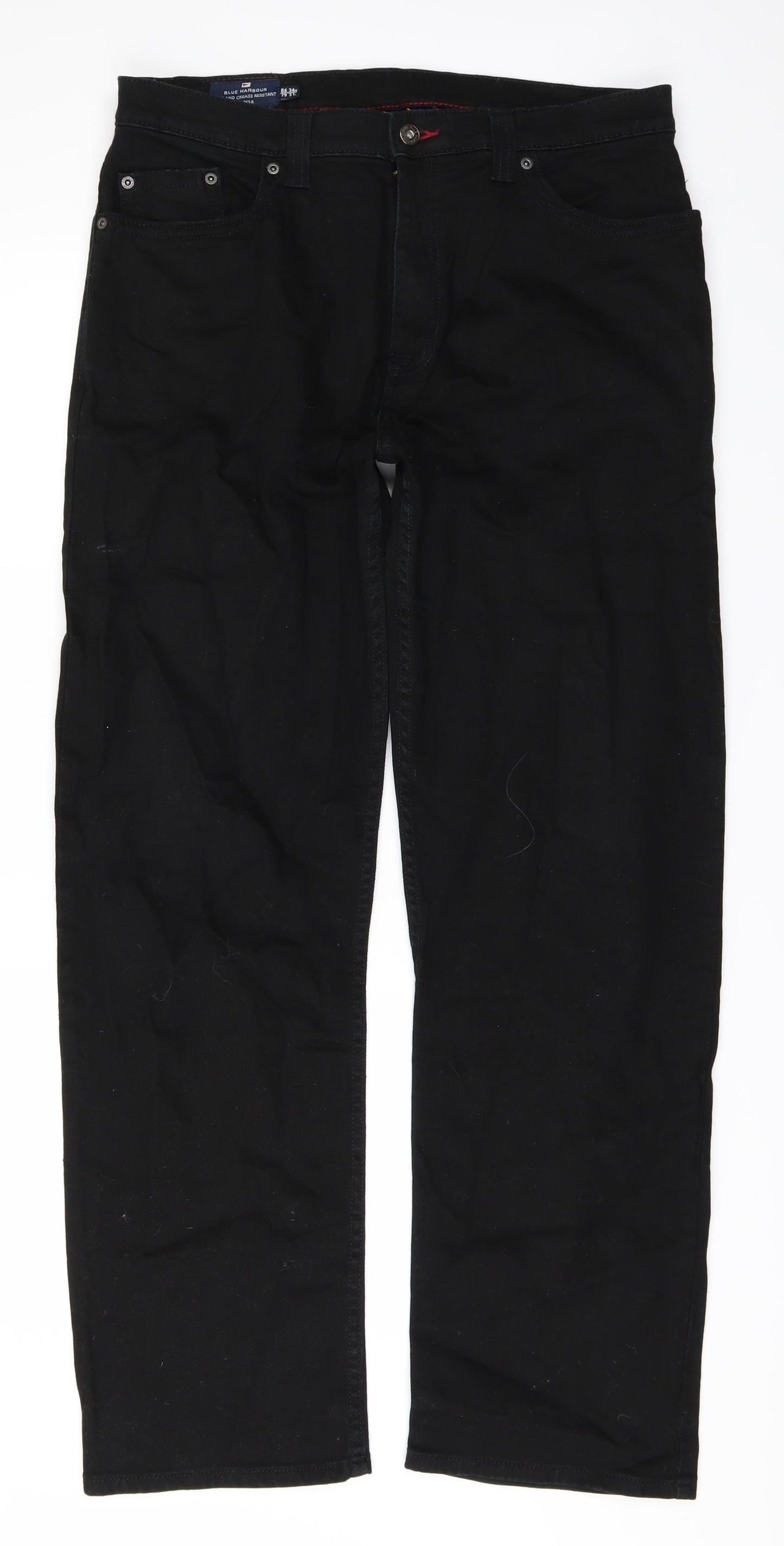 Blue Harbour Mens Black   Straight Jeans Size 34 L30 in