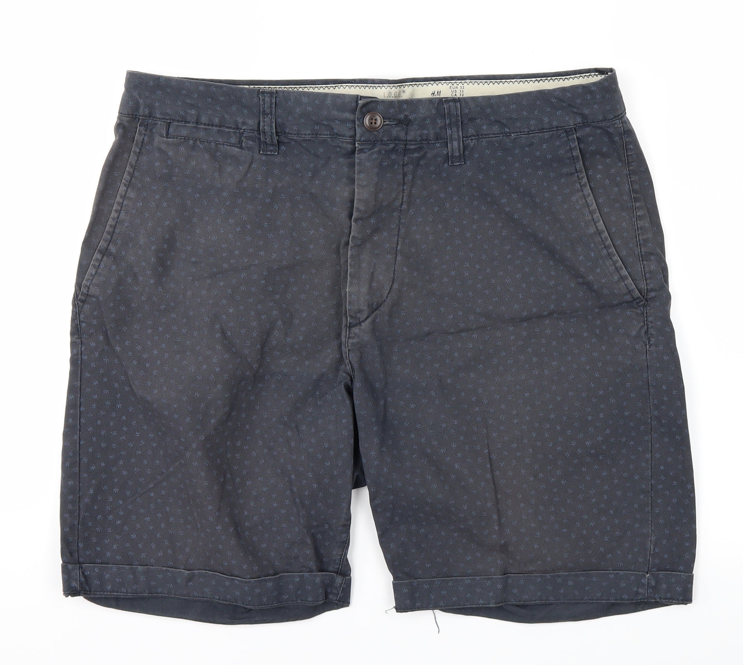 H&M Womens Blue   Chino Shorts Size 32