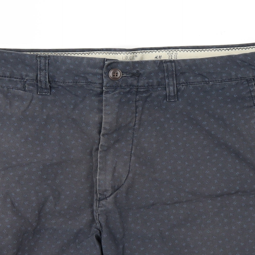 H&M Womens Blue   Chino Shorts Size 32