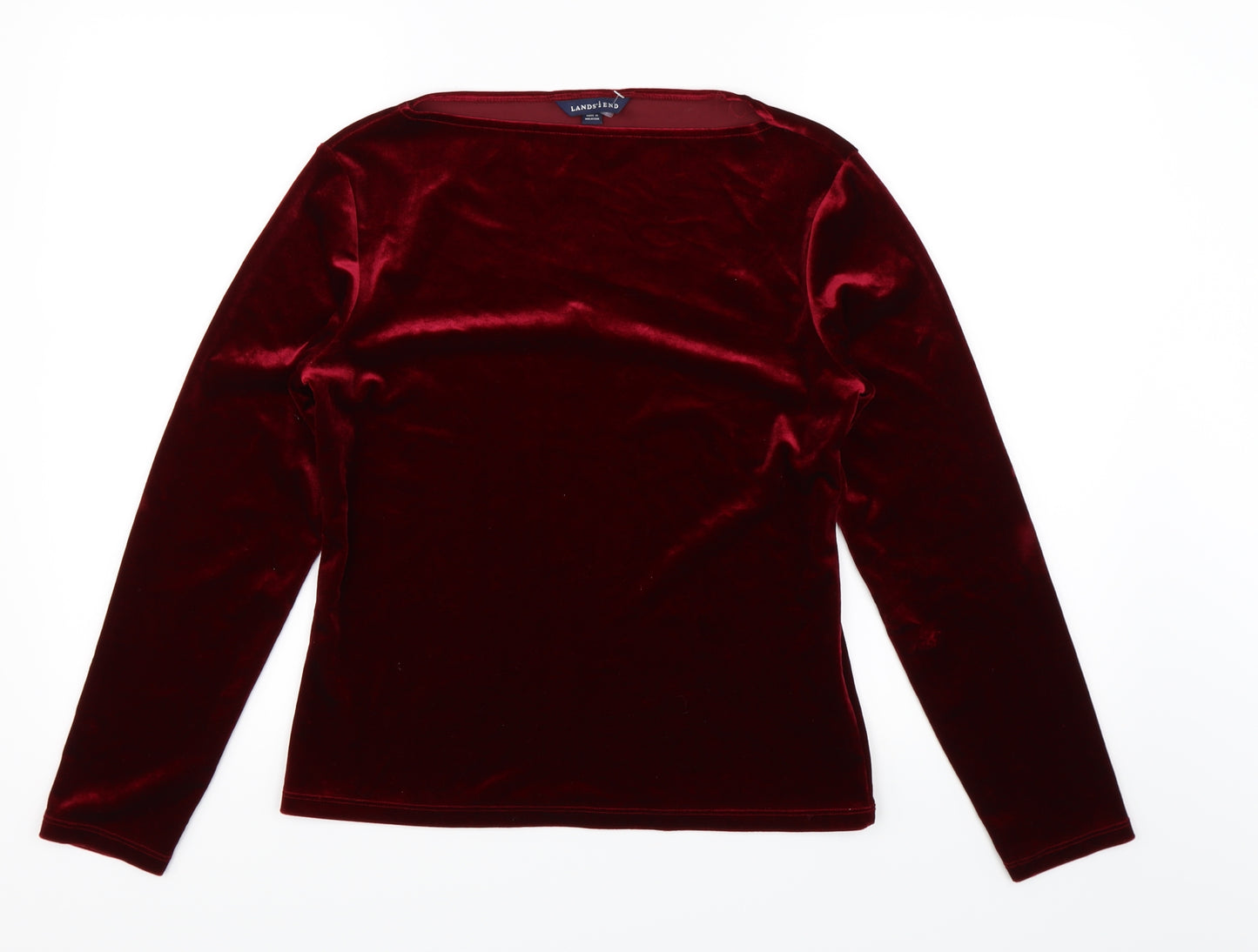 Lands End Womens Red   Pullover Jumper Size S