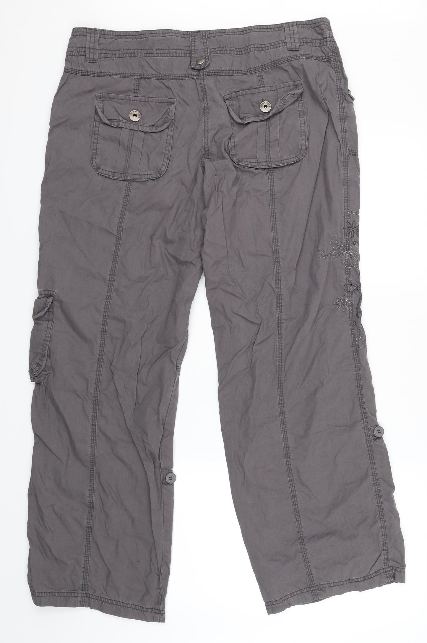 Cherokee Womens Grey   Cargo Trousers Size 16 L31 in