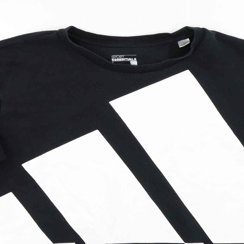 adidas Mens Black   Pullover Sweatshirt Size L
