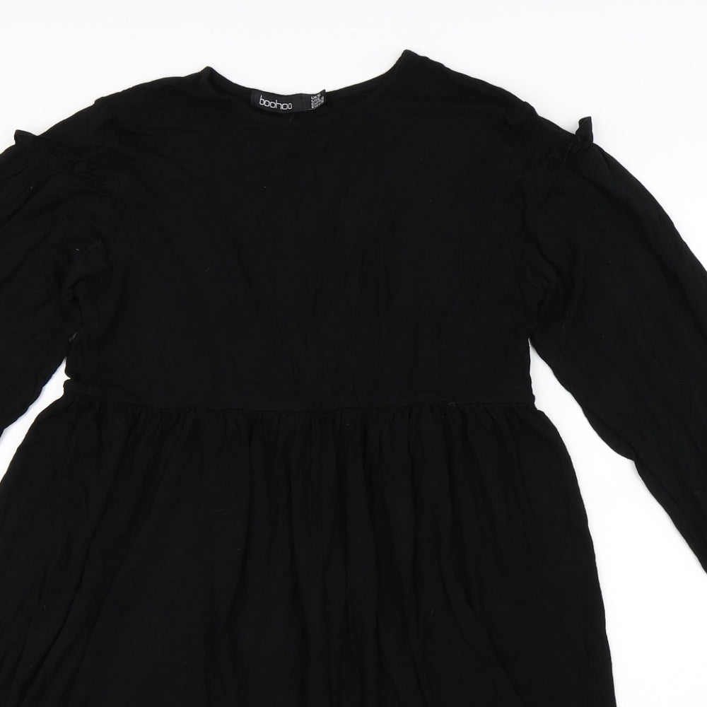 Boohoo Womens Black   Skater Dress  Size 10