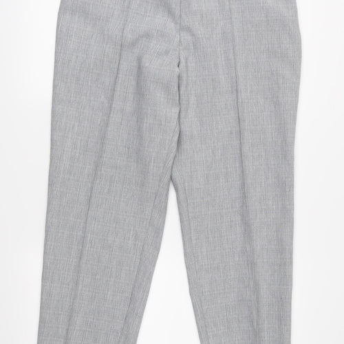 M&S Womens Grey   Cropped Trousers Size 16 L26 in