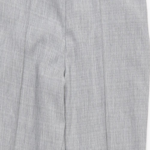 M&S Womens Grey   Cropped Trousers Size 16 L26 in