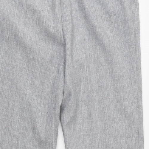 M&S Womens Grey   Cropped Trousers Size 16 L26 in
