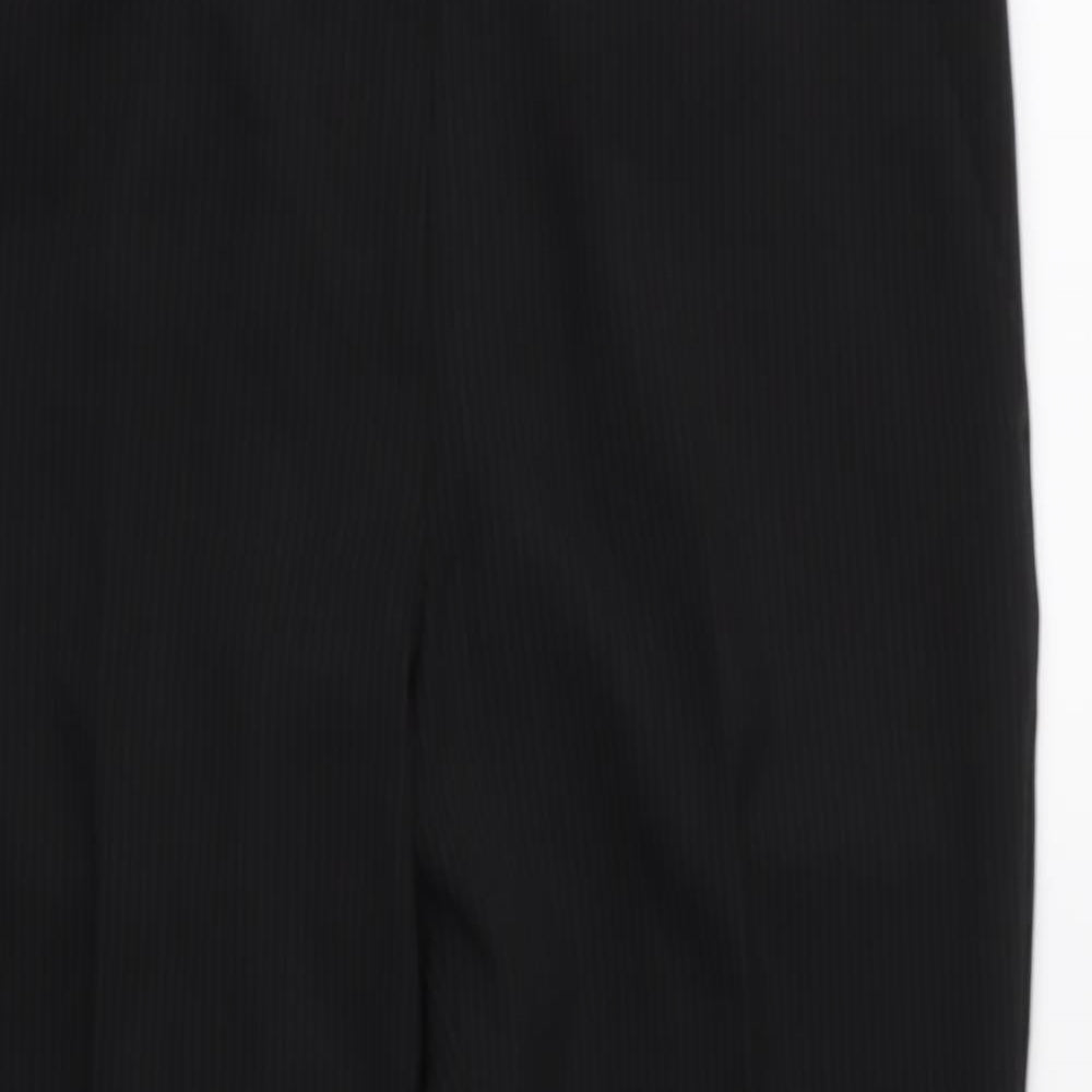 Papaya Womens Black Striped  Trousers  Size 12 L27 in