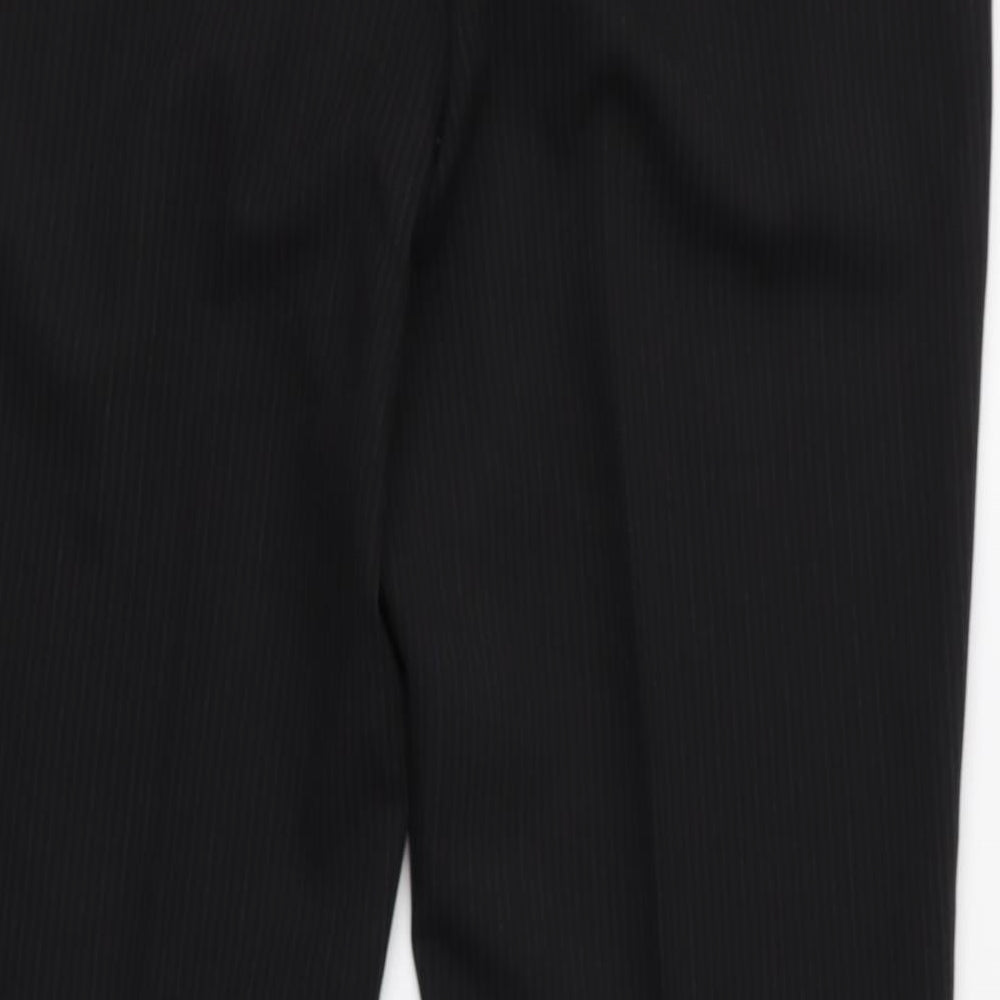 Papaya Womens Black Striped  Trousers  Size 12 L27 in