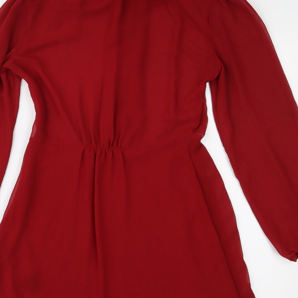 ASOS Womens Red   Skater Dress  Size 8