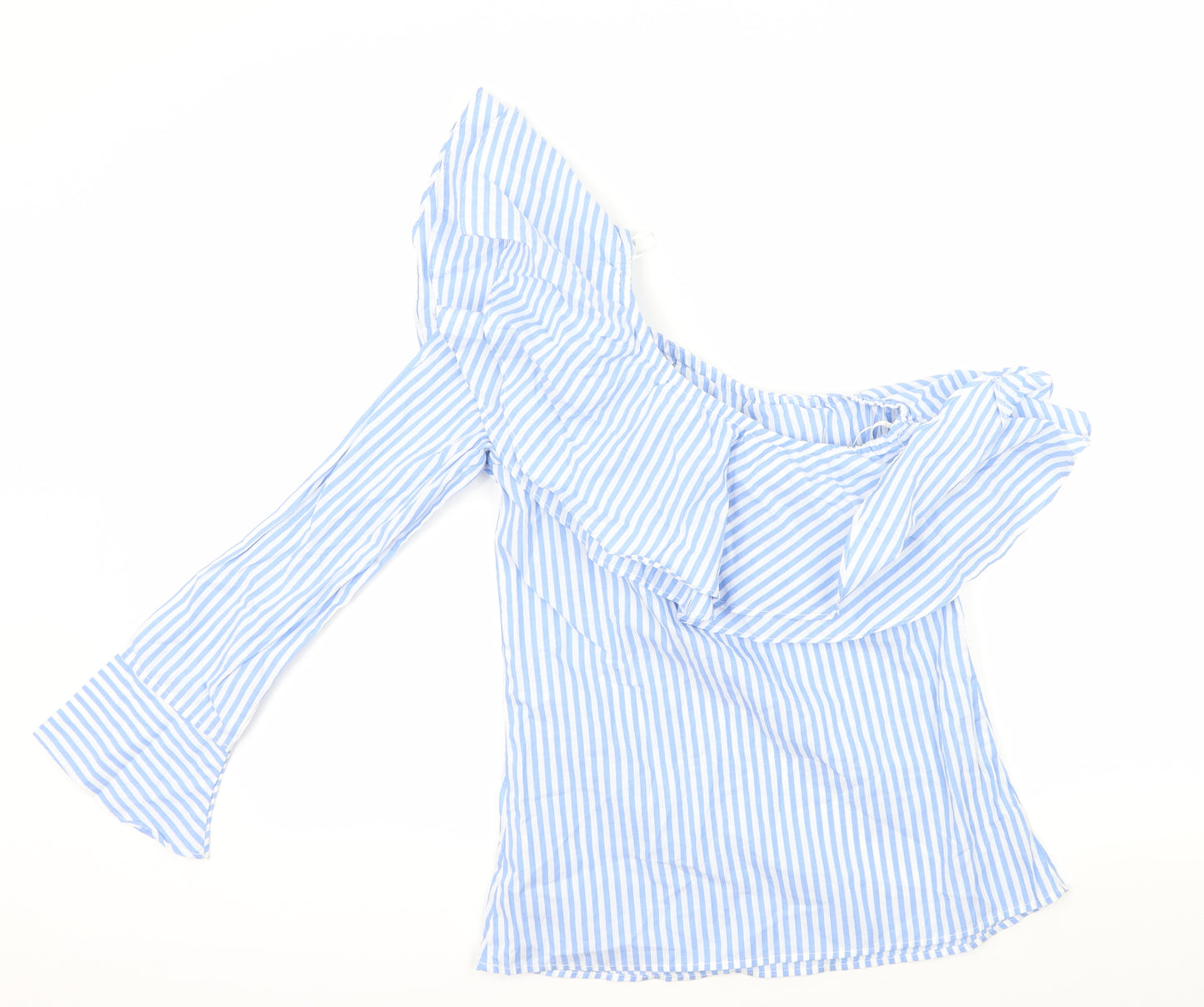 Primark Womens Blue Striped  Basic T-Shirt Size 4