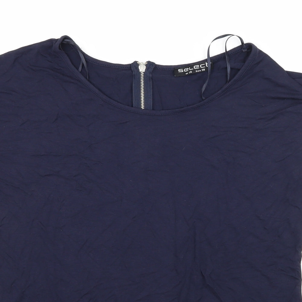 Select Womens Blue   Basic T-Shirt Size 10