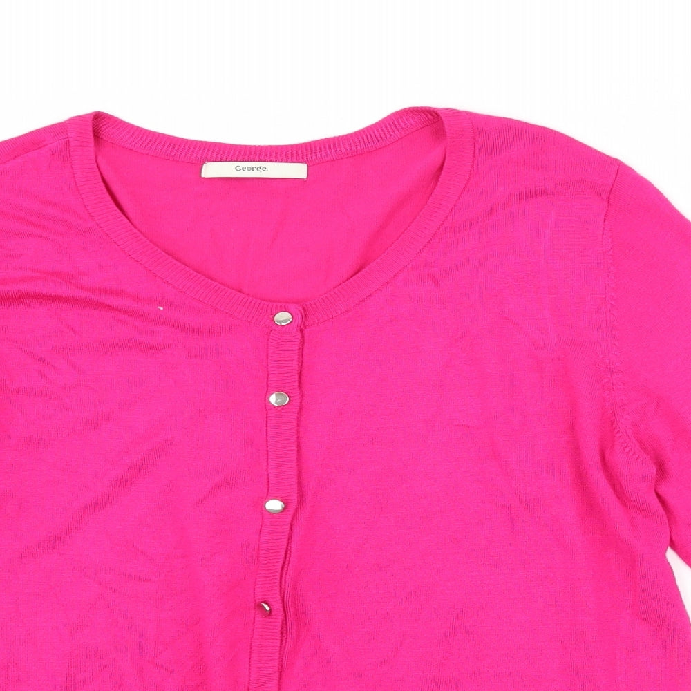 George Womens Pink   Cardigan Jumper Size 14