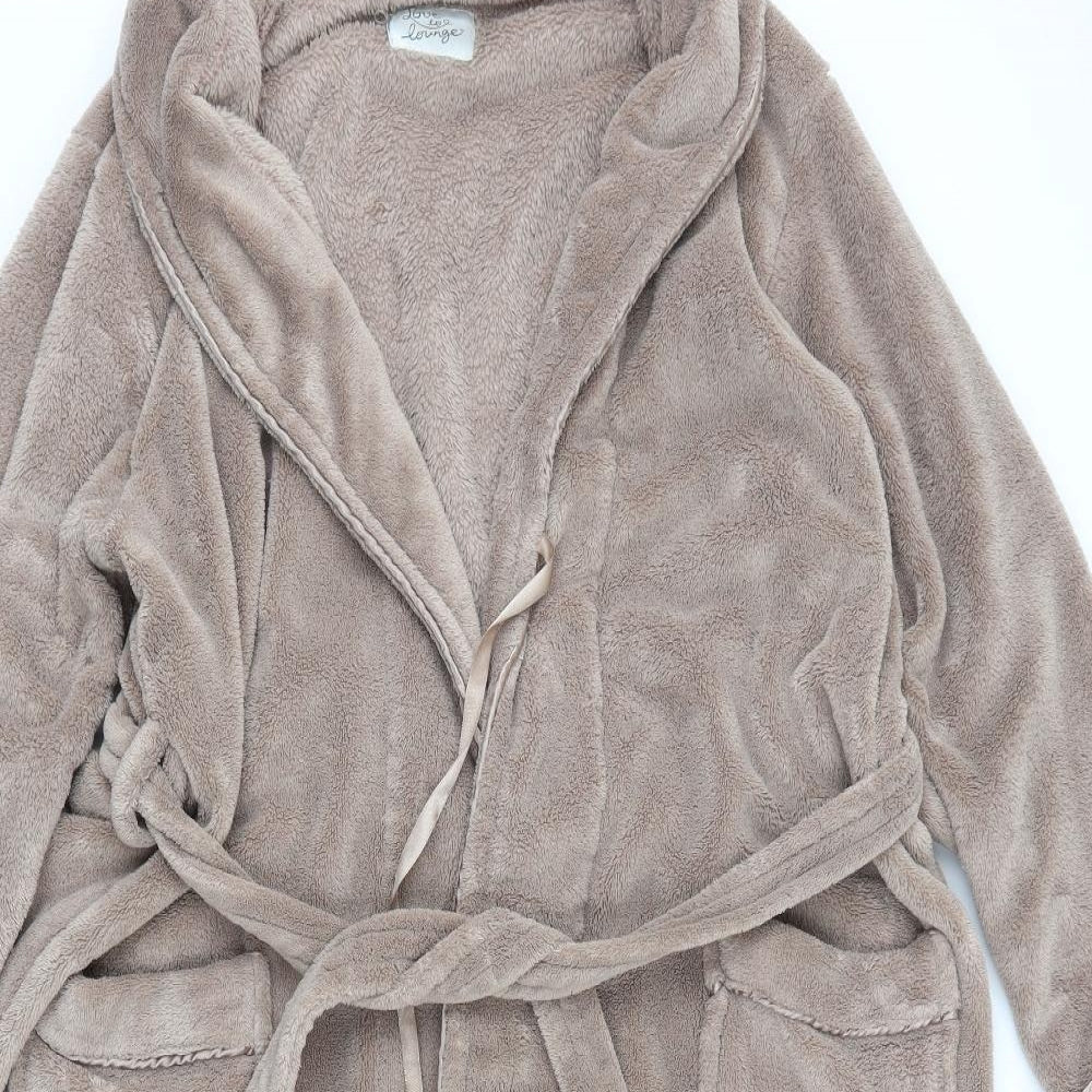 Primark Womens Brown  Fleece Top Gown Size 10