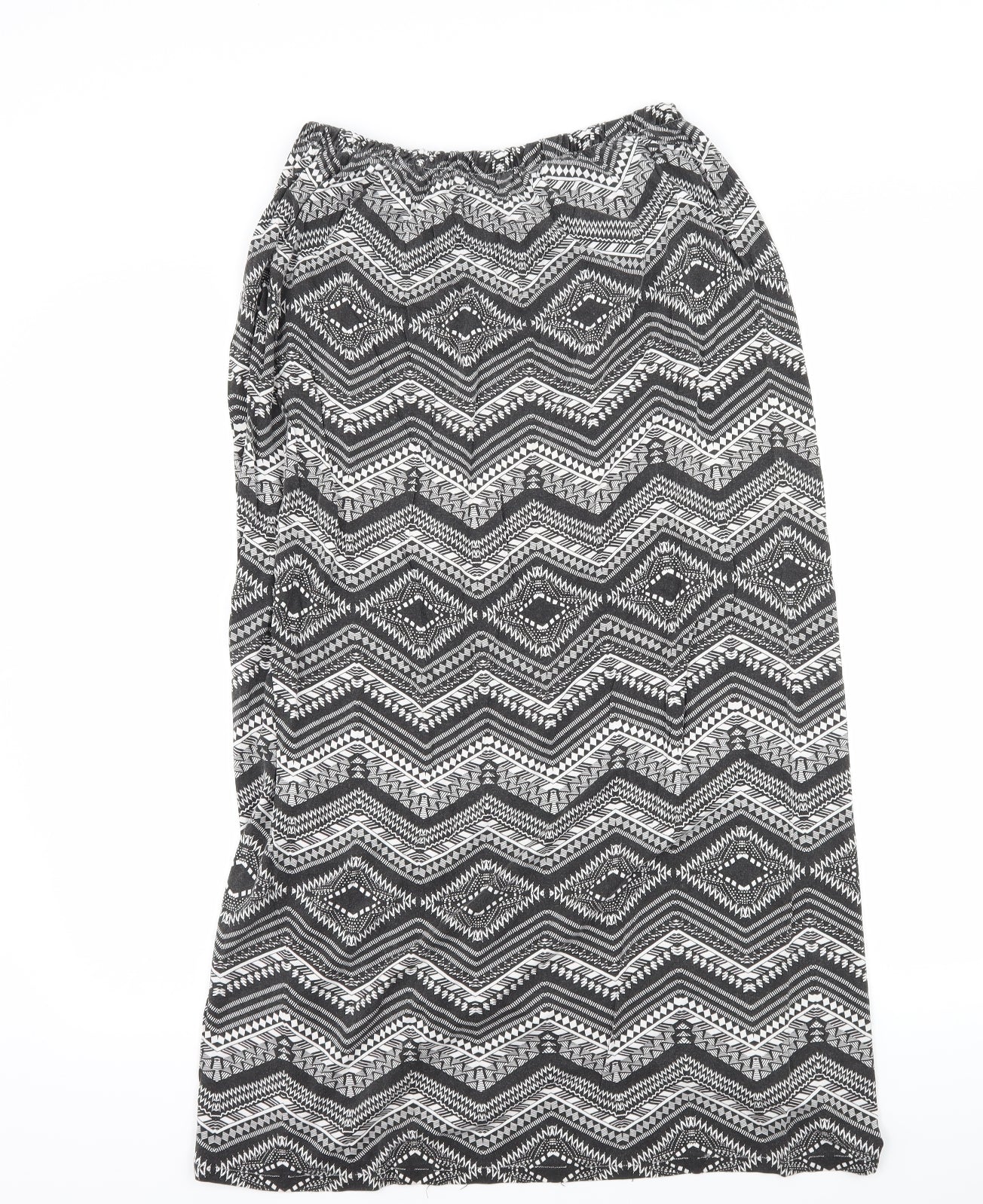 Preworn Womens Grey Geometric  Maxi Skirt Size 30
