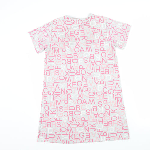 George Girls Grey Geometric  Top Gown Size 9-10 Years  - letters