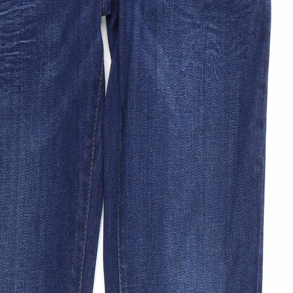 River Island Mens Blue  Denim Straight Jeans Size 28 L34 in