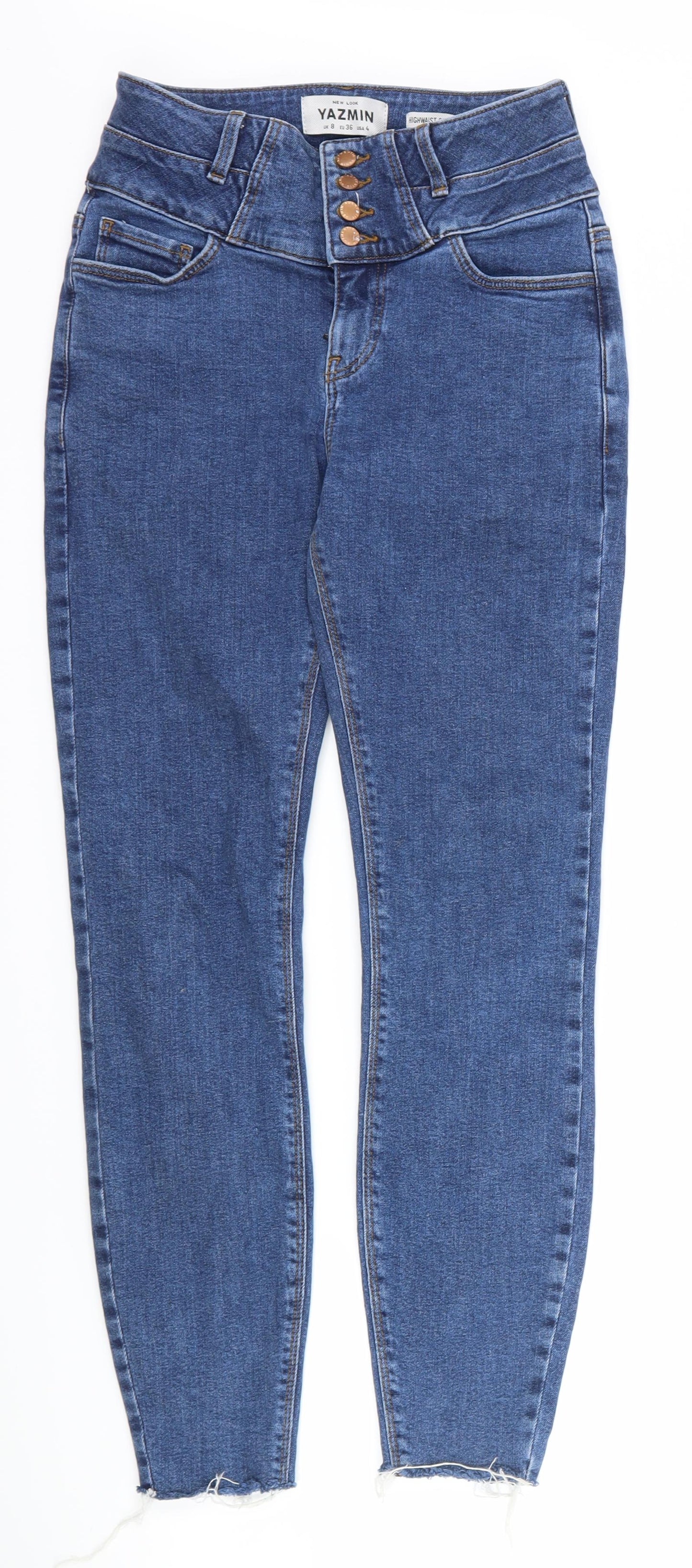 New Look Womens Blue  Denim Skinny Jeans Size 8 L27 in