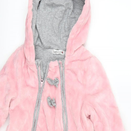 Ladybird Girls Pink  Fleece Basic Coat Snowsuit Size 18-24 Months