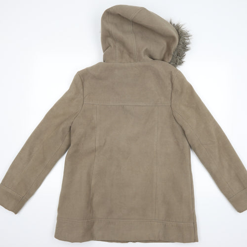 Krisp Womens Brown   Overcoat Coat Size 14