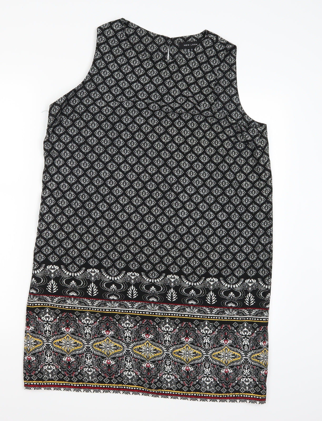 New Look Womens Black Floral  A-Line  Size 12