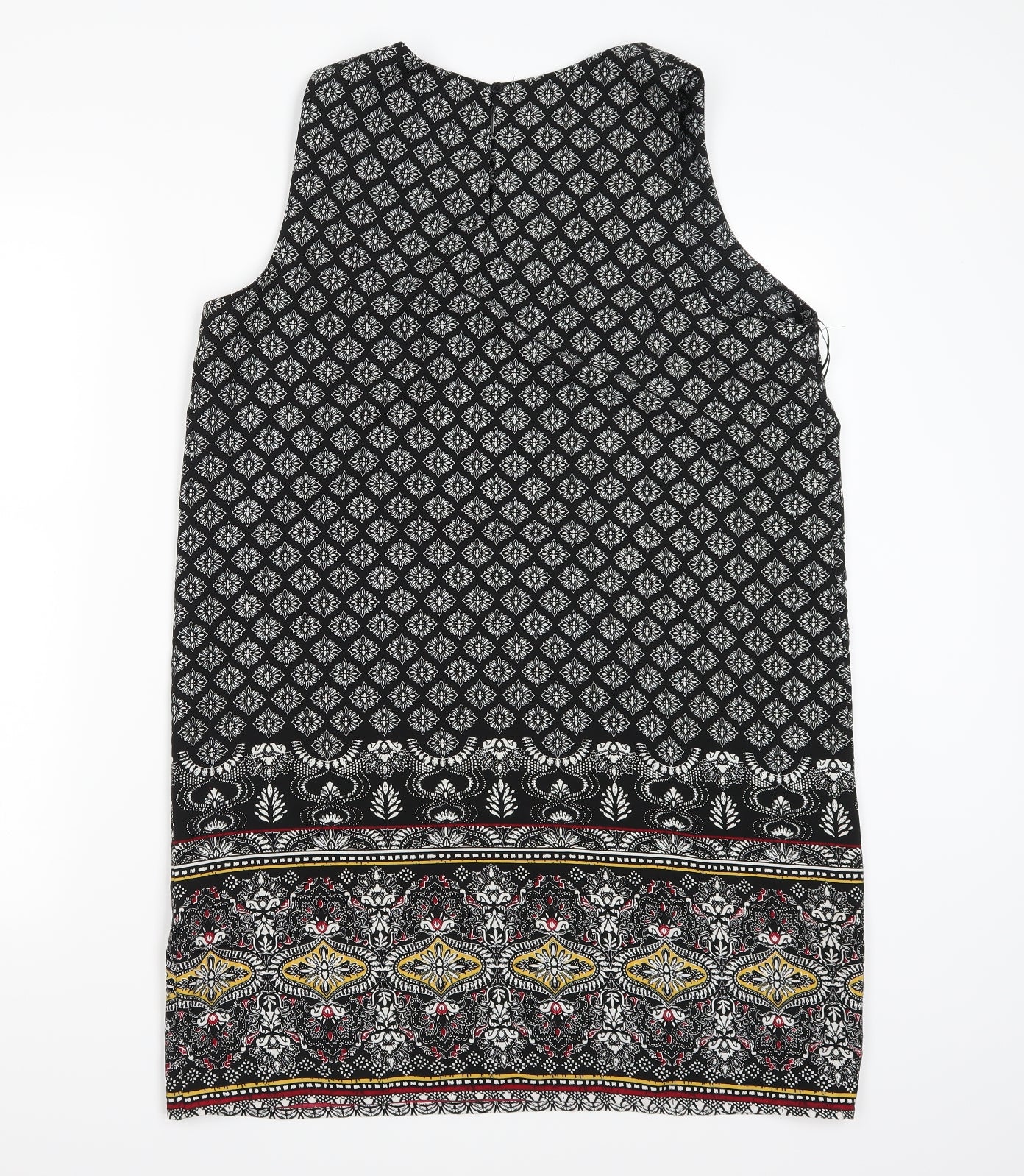 New Look Womens Black Floral  A-Line  Size 12