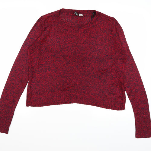 Divided by H&M Womens Red  Knit Pullover Jumper Size S