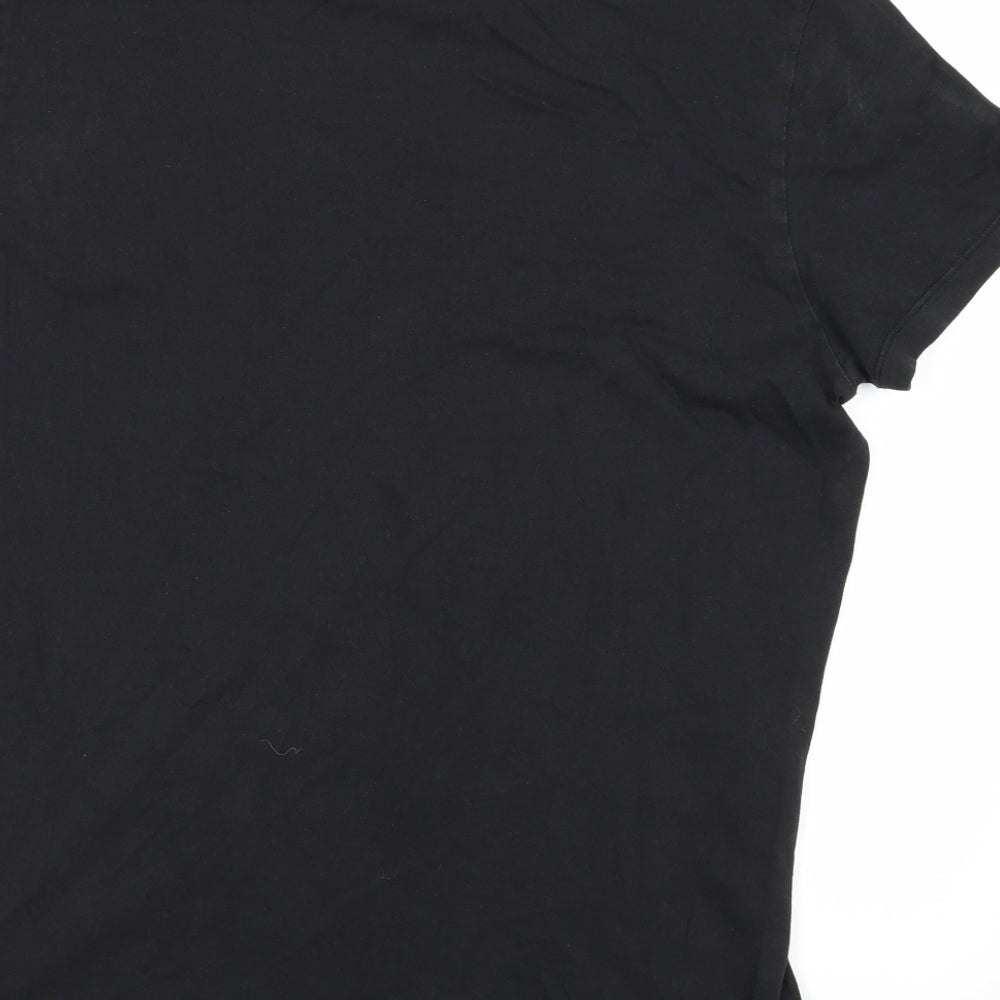 JACK & JONES Mens Black    T-Shirt Size L
