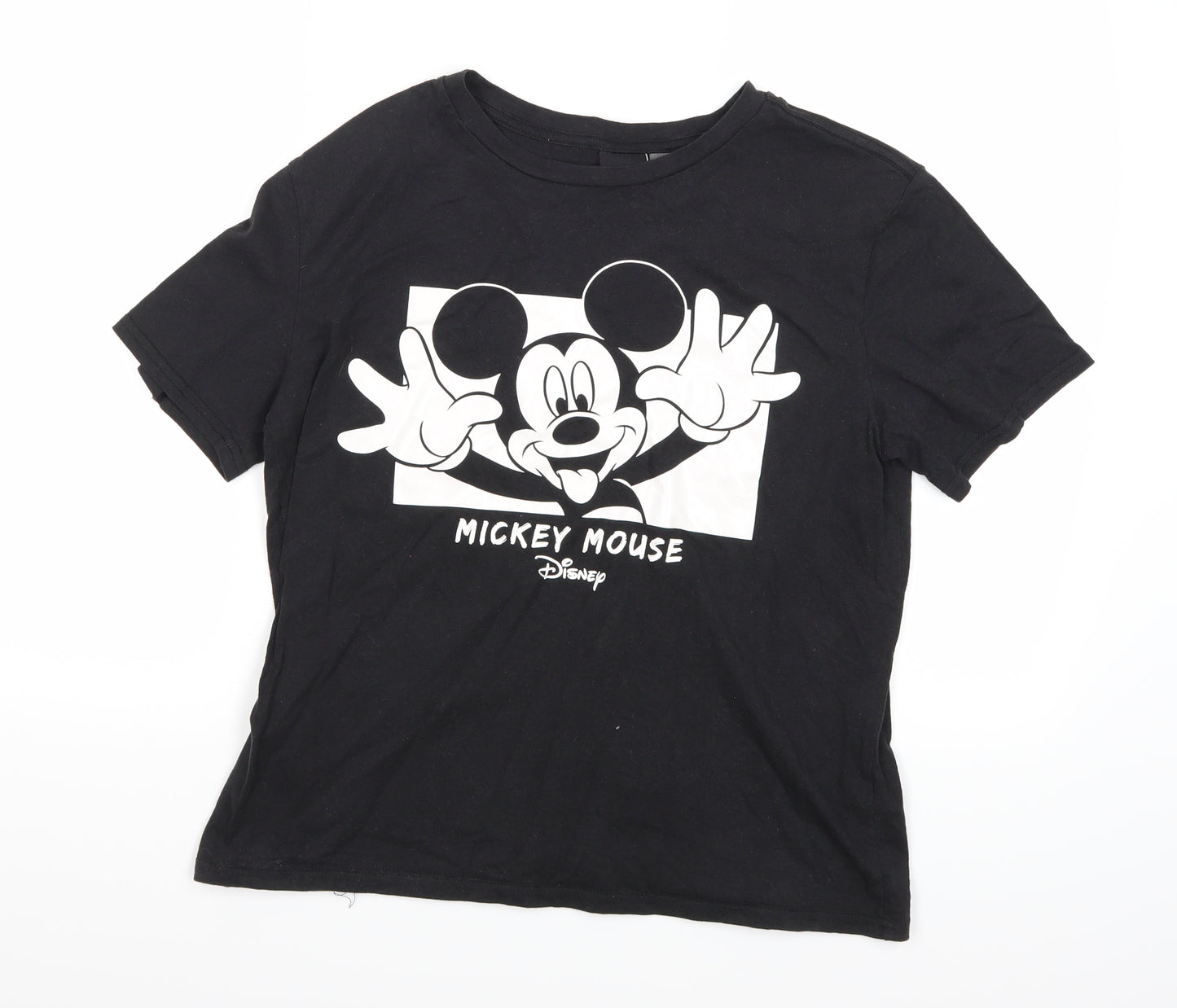 Disney Womens Black   Basic T-Shirt Size 10  - Mickey Mouse