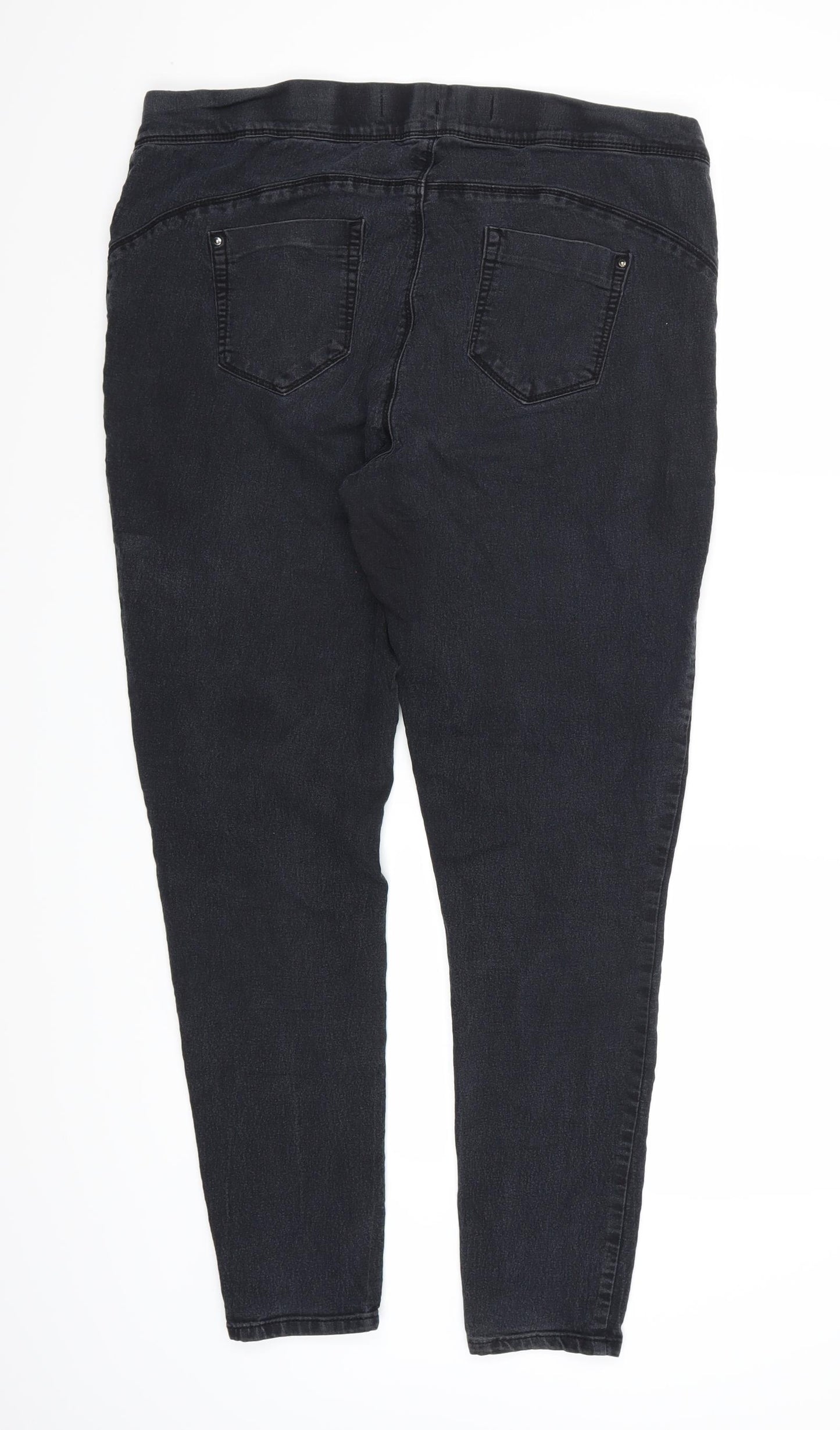 Denim Co. Womens Black  Denim Jegging Jeans Size 18 L28 in