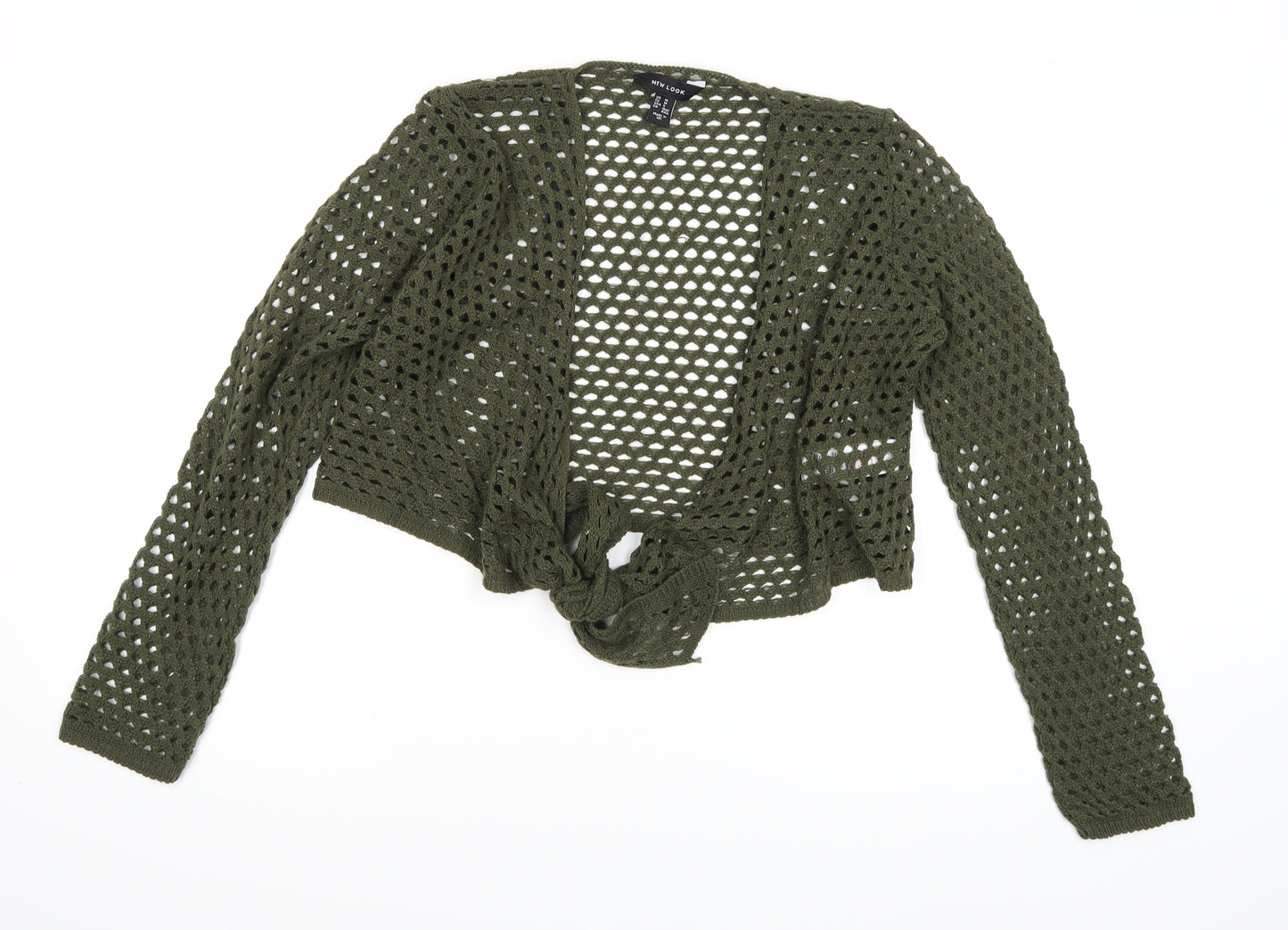 New Look Womens Green  Knit Wrap Jumper Size M