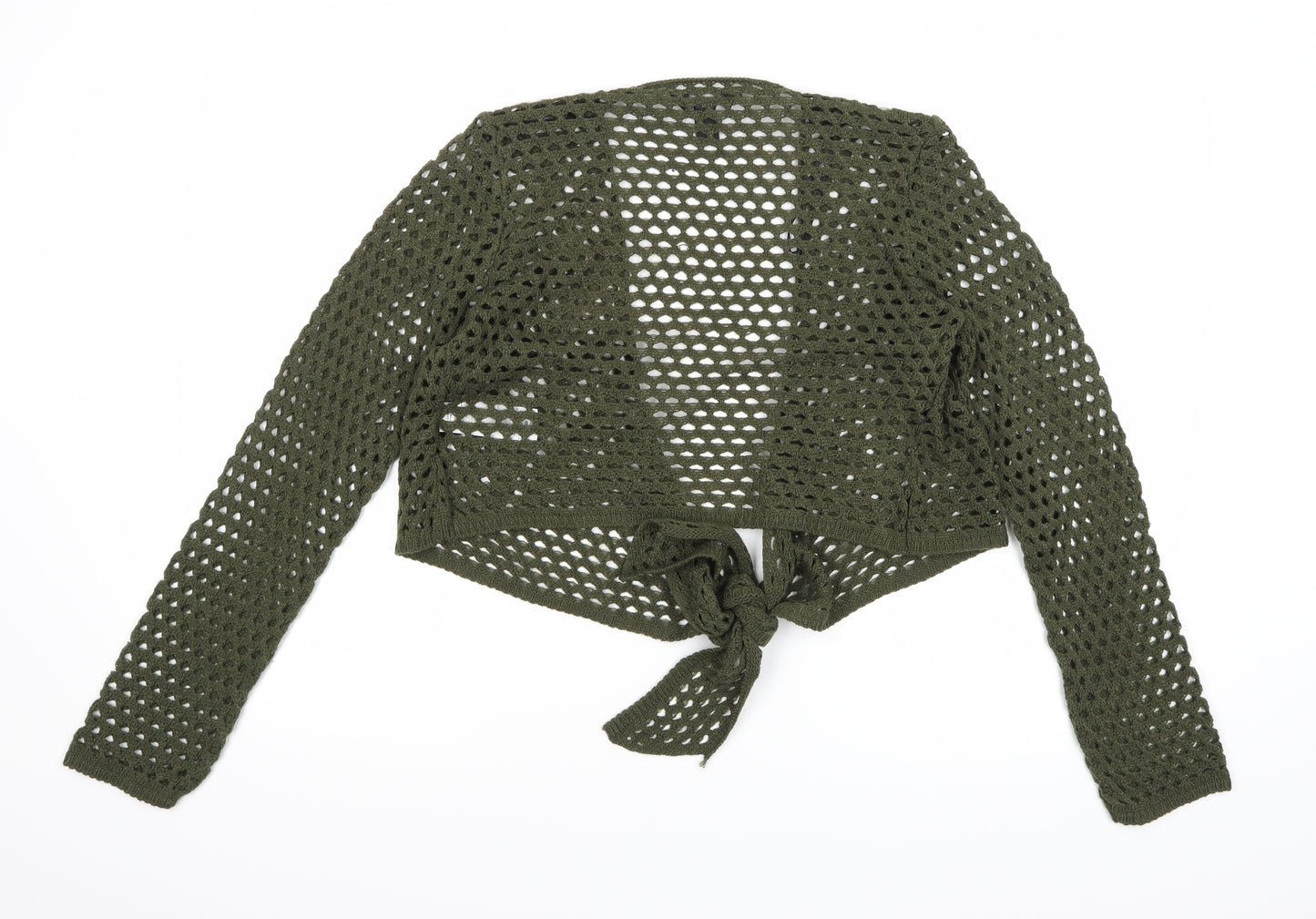 New Look Womens Green  Knit Wrap Jumper Size M