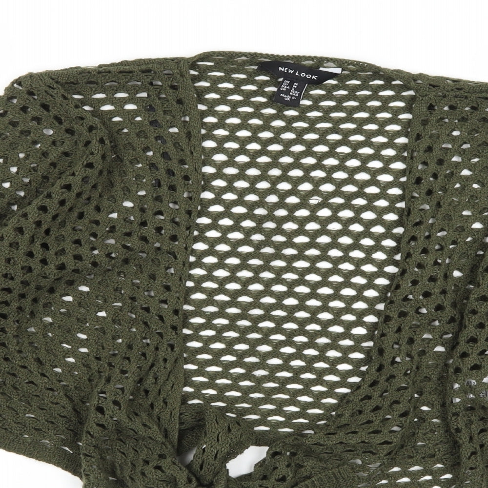 New Look Womens Green  Knit Wrap Jumper Size M