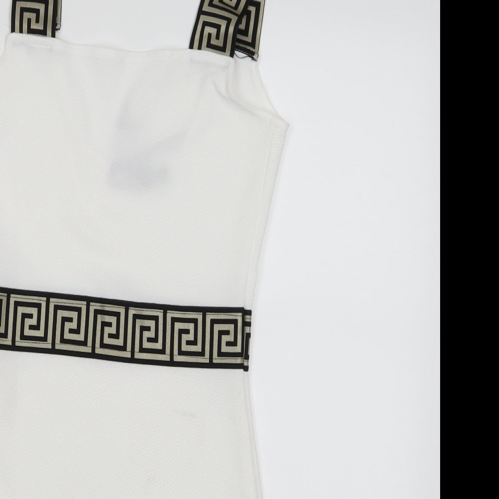 Boohoo Womens White   A-Line  Size 8