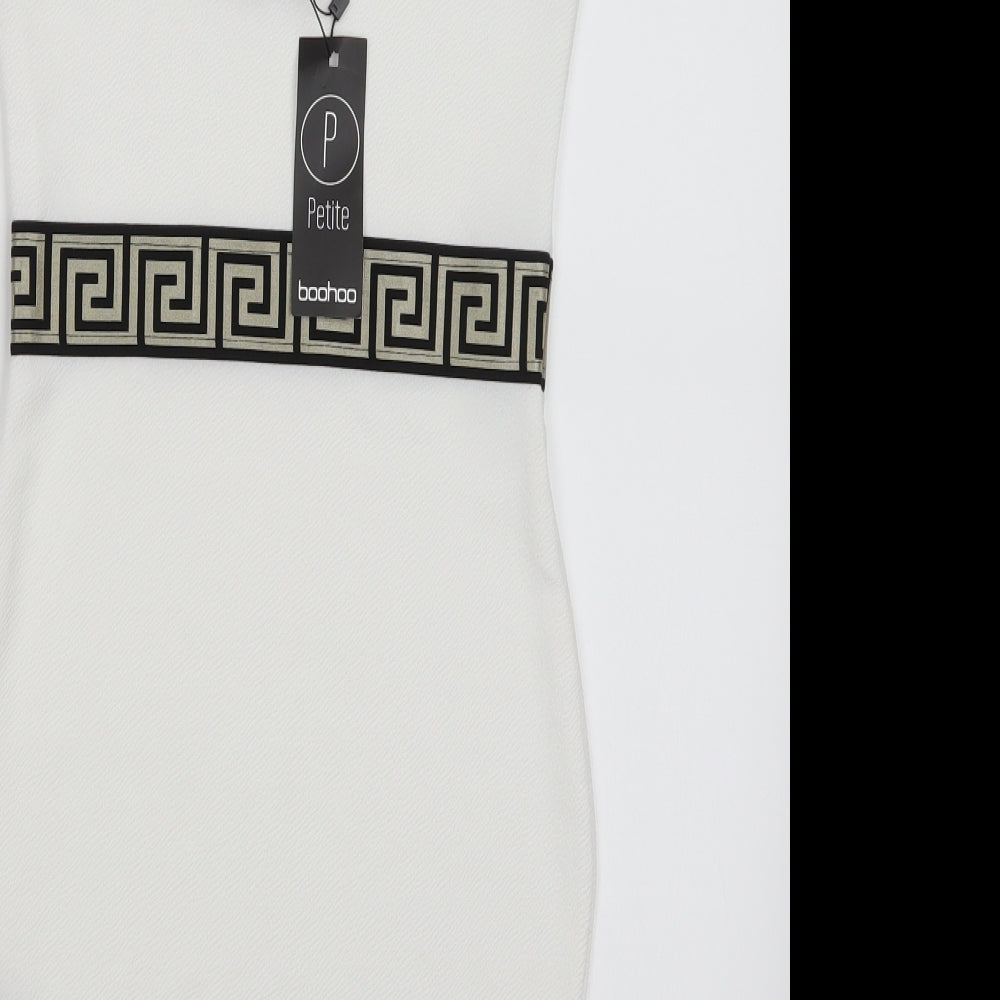 Boohoo Womens White   A-Line  Size 8