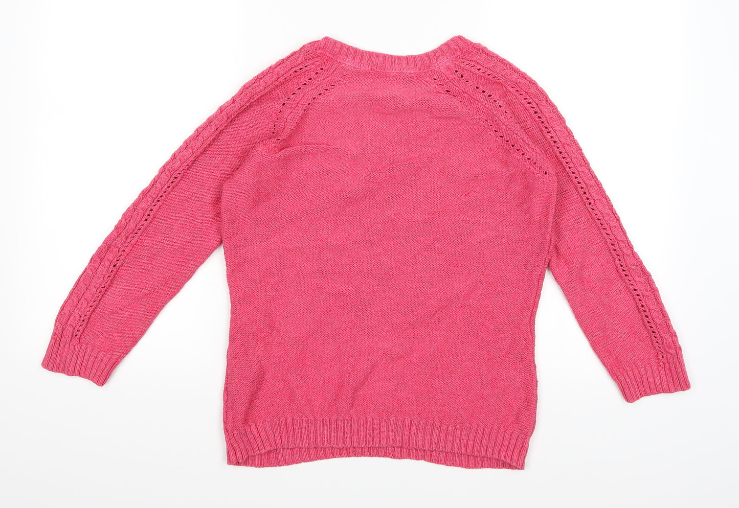Per Una Womens Pink  Knit Pullover Jumper Size 10