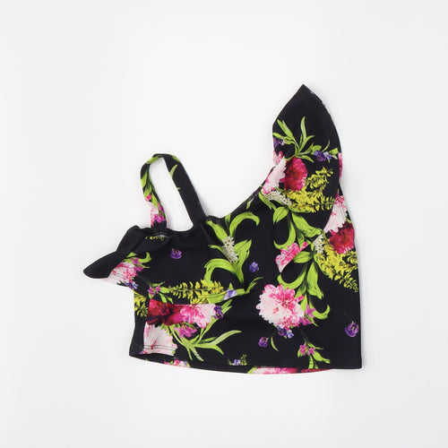 Very Girls Black Floral  Camisole Tank Size 9 Years