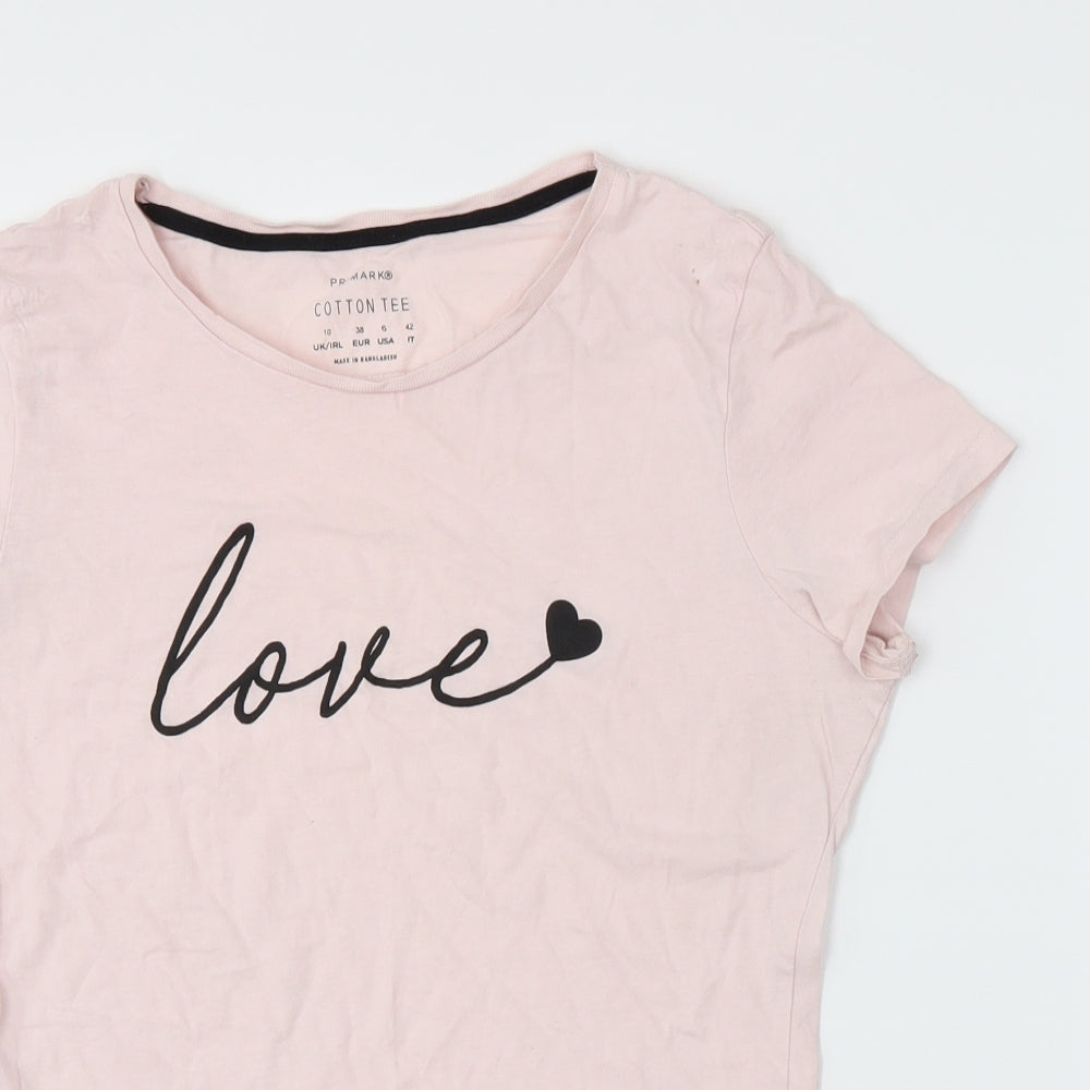 Primark Womens Pink   Basic T-Shirt Size 10