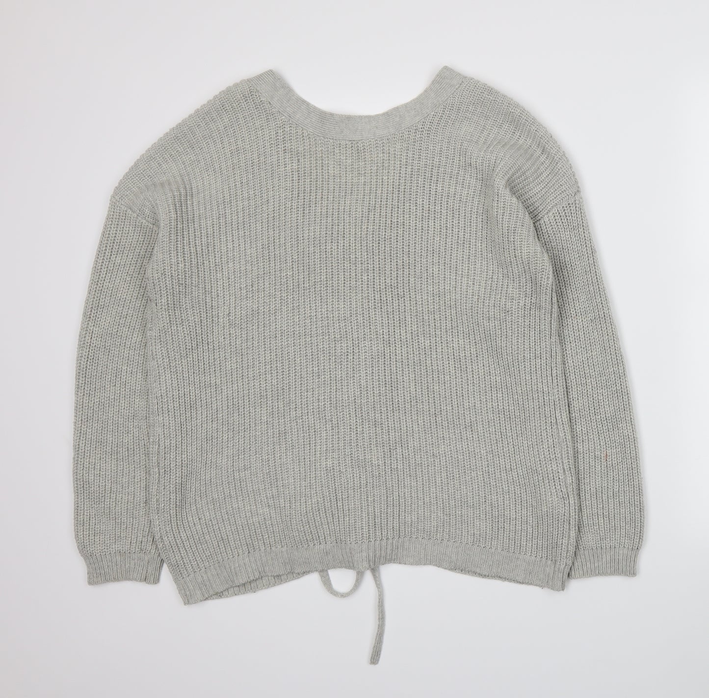 Primark Womens Grey  Knit Cardigan Jumper Size 14