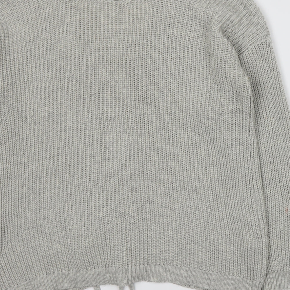 Primark Womens Grey  Knit Cardigan Jumper Size 14