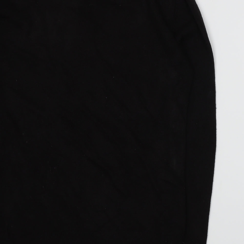 Cutting Edge Mens Black  Knit Pullover Jumper Size L
