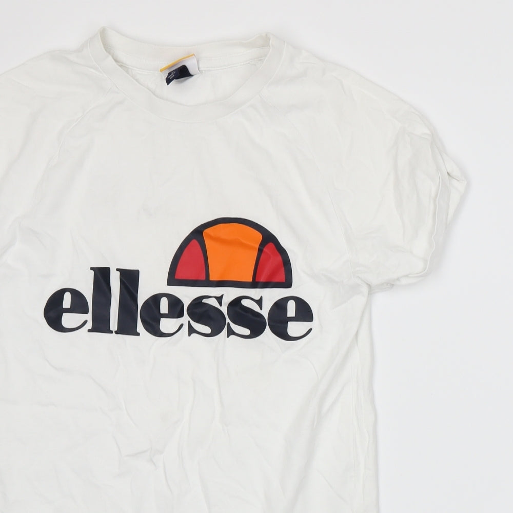 ellesse Womens White  Jersey Basic T-Shirt Size 6
