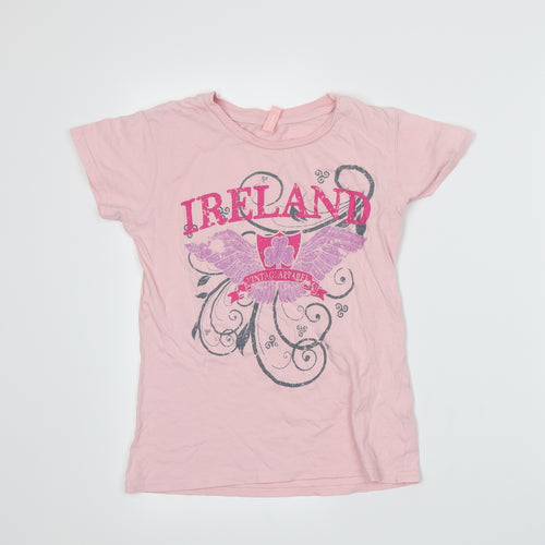 FANSHIRT Womens Pink   Basic T-Shirt Size S