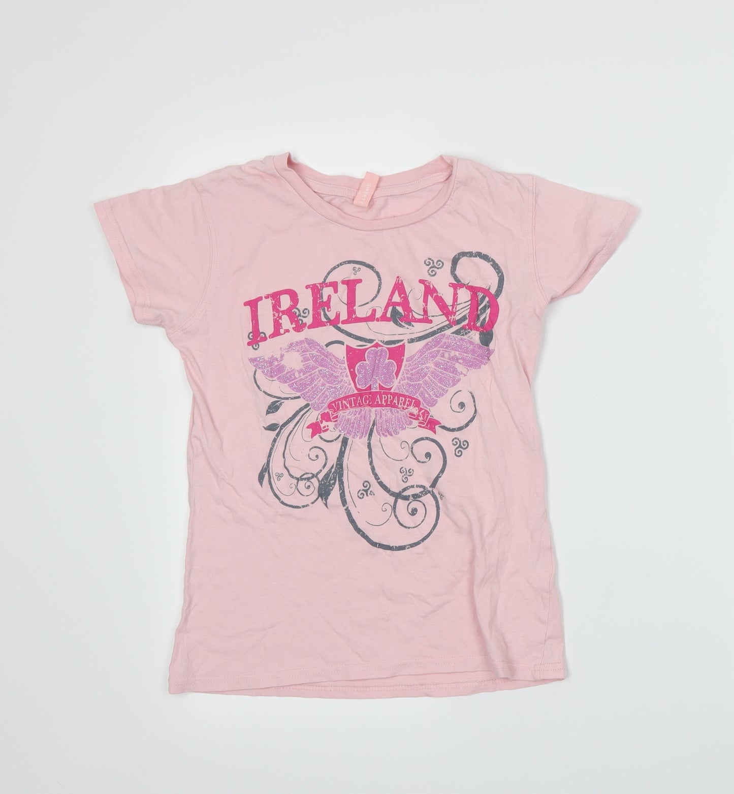 FANSHIRT Womens Pink   Basic T-Shirt Size S