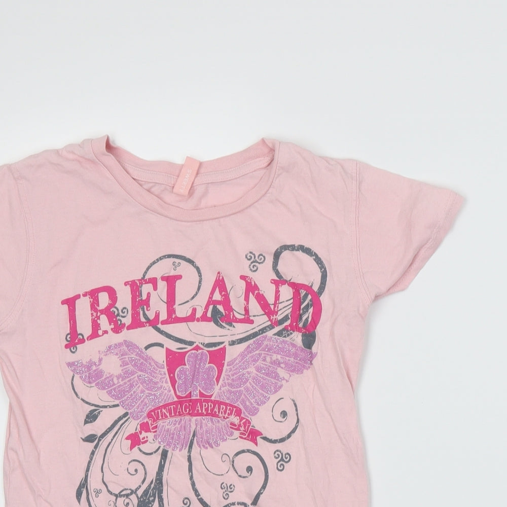 FANSHIRT Womens Pink   Basic T-Shirt Size S