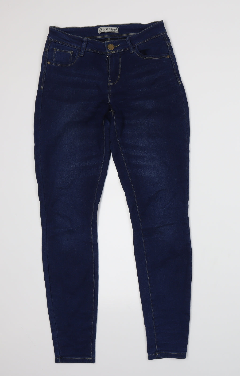 Primark Womens Blue  Denim Skinny Jeans Size 8 L26 in