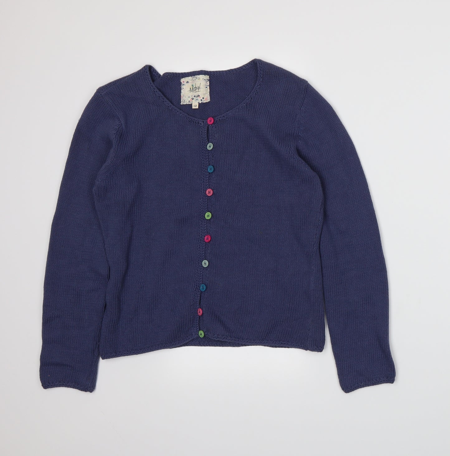 Mistral Womens Blue  Knit Cape Jumper Size 12