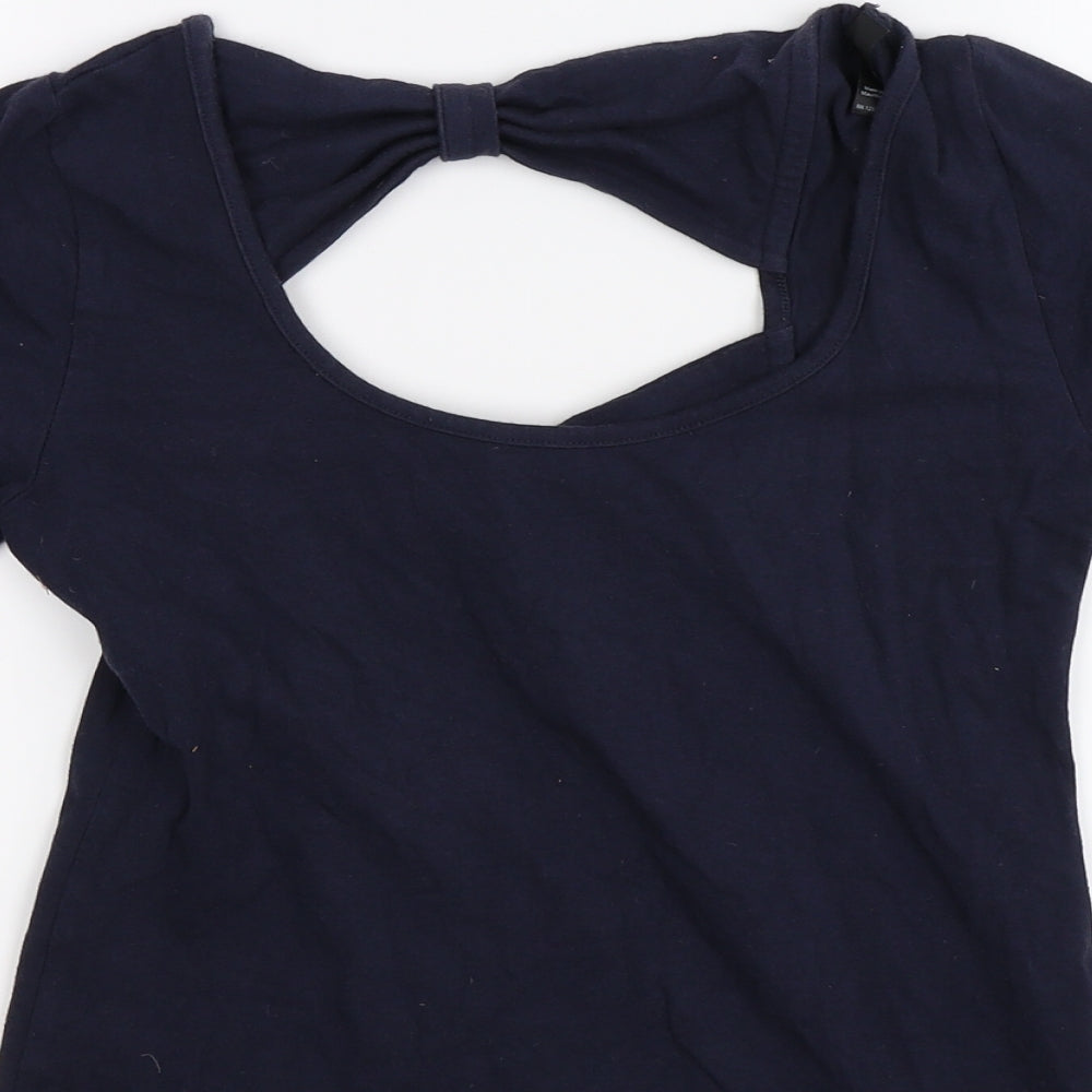 Topshop Womens Blue   Tunic T-Shirt Size 12